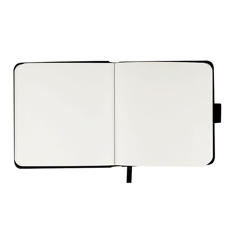 Скетчбук 100л., 120*120 Гамма "Студия", черный, твердая обложка, на резинке, слоновая кость, 110г/м2