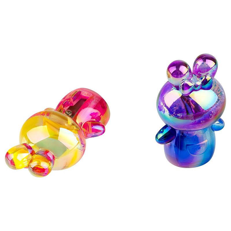 Точилка пластиковая MESHU "Cute rabbit", 1 отверстие, ассорти 