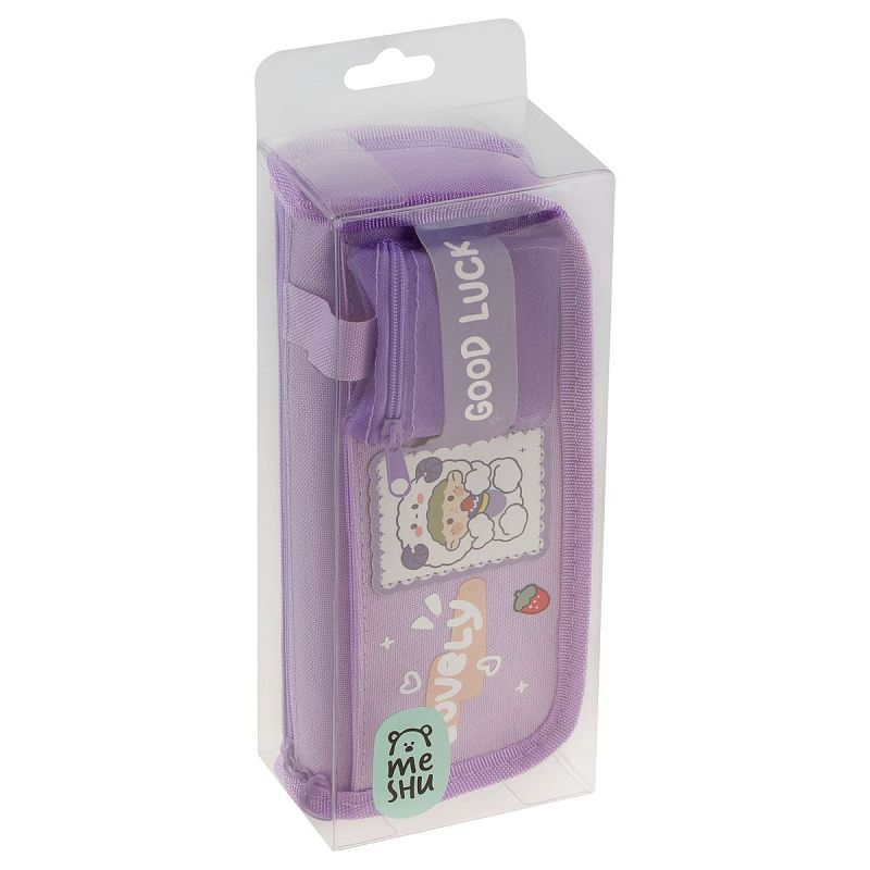 Пенал мягкий 210*85*50 MESHU "Lovely", 2 отделения, полиэстер 