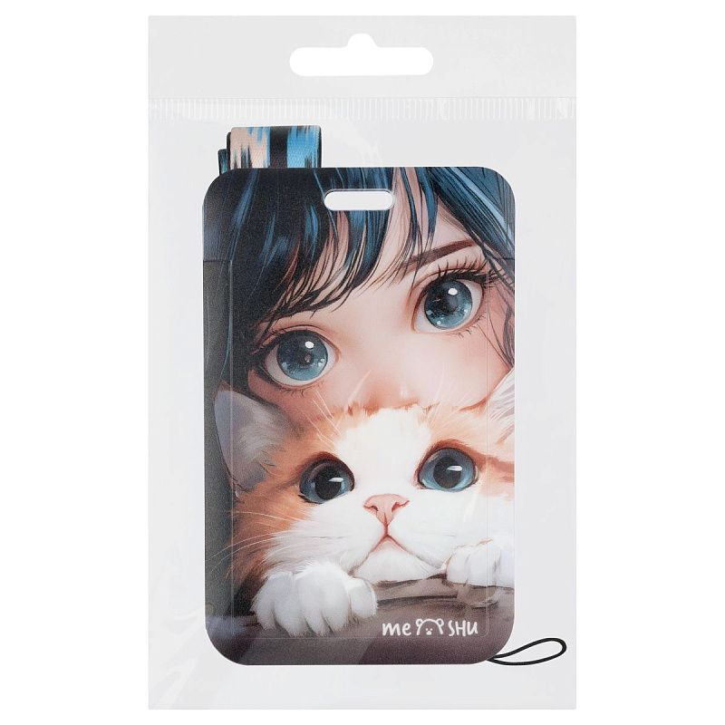 Бейдж вертикальный MESHU "Нежность", 110*70мм, лента с карабином, 2D печать, опп пакет, европодвес