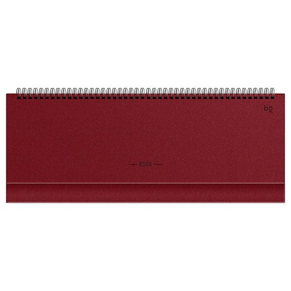 Планинг датированный 2026г., 64л., 330*130мм, балакрон, BG "Ariane.Dark red", тёмно-красный, отд.фольгой