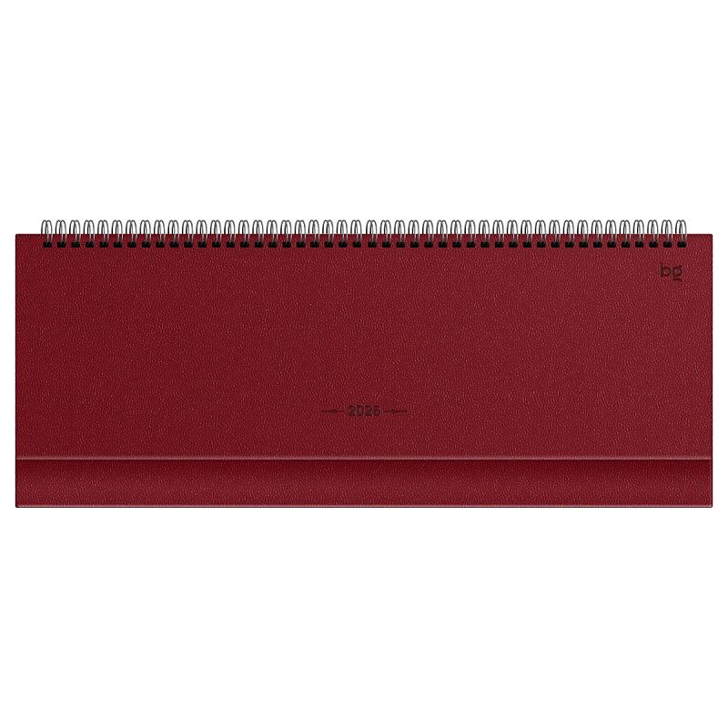 Планинг датированный 2026г., 64л., 330*130мм, балакрон, BG "Ariane.Dark red", тёмно-красный, отд.фольгой