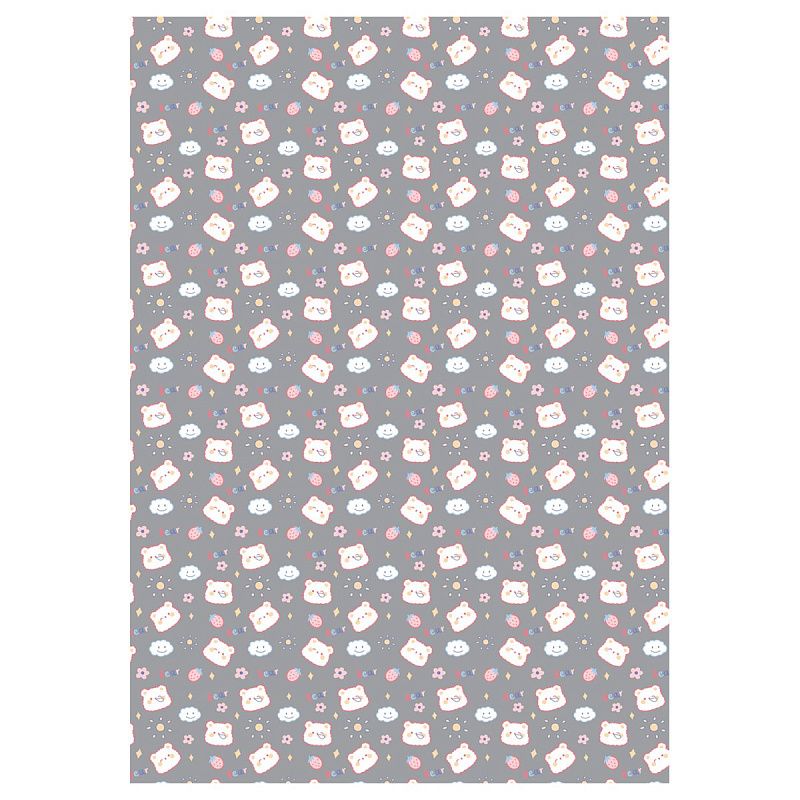 Упаковочная бумага глянц. 70*100см, MESHU "Сute friends", 80 г/м2, ассорти, 5 дизайнов