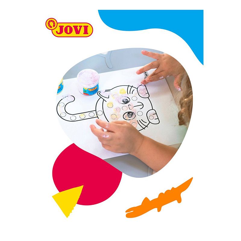 Краски пальчиковые JOVI, 06 пастельных цветов по 35мл, картон, европодвес