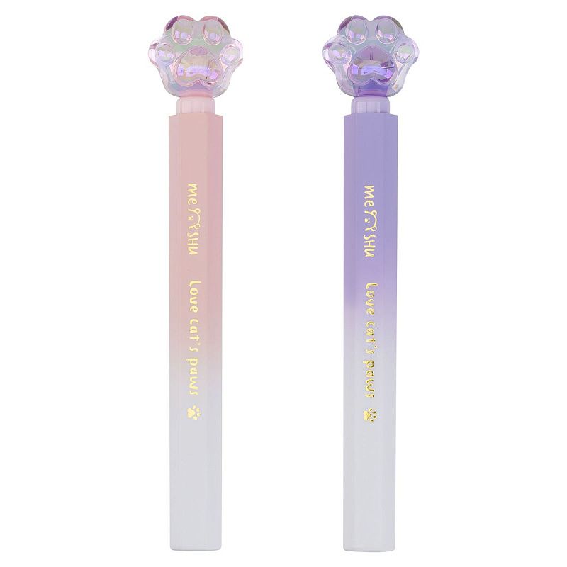 Ручка шариковая MESHU "Glossy Paw" синяя, 0,7мм, корпус ассорти 