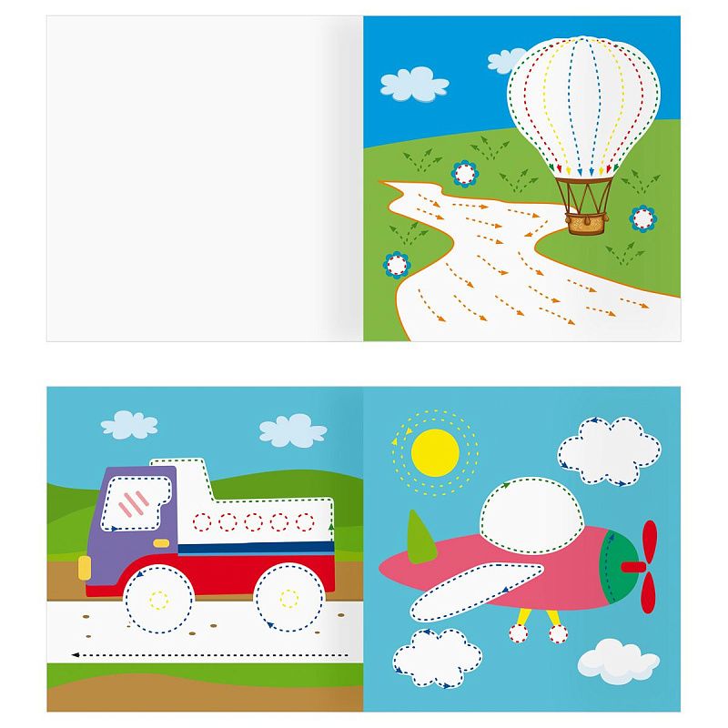 Раскраска 190*190мм ТРИ СОВЫ "Рисуем пальчиками. Выпуск №2", 8стр., цветной фон