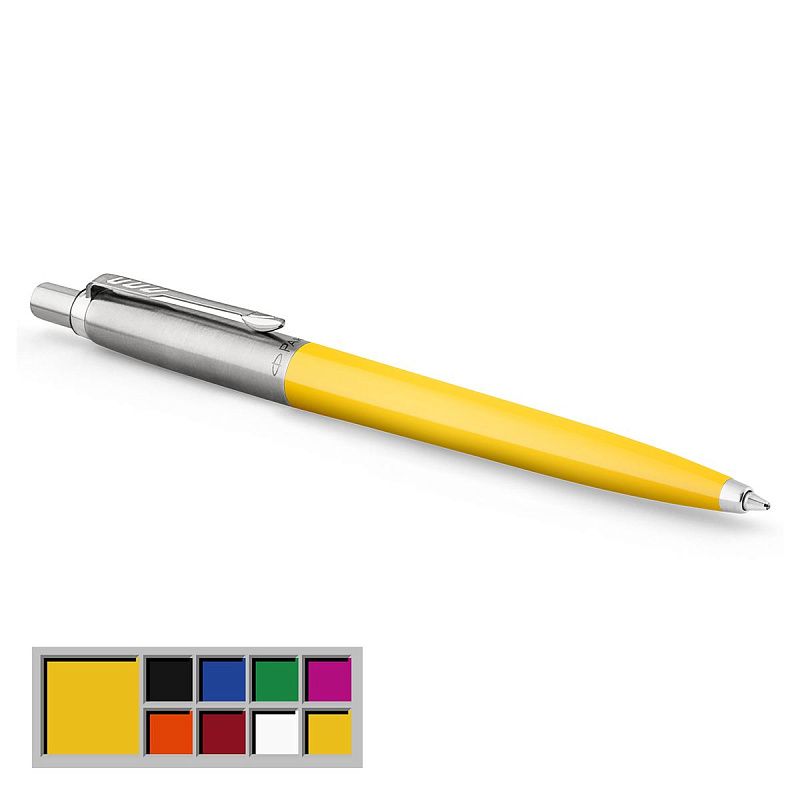 Ручка шариковая Parker "Jotter Yellow CT" синяя, 1,0мм, кнопочн., пластик. корпус, блистер 