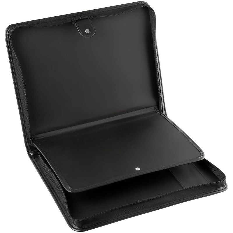 Папка деловая OfficeSpace "Palada" имп. кожзам., на молнии, блокнот 