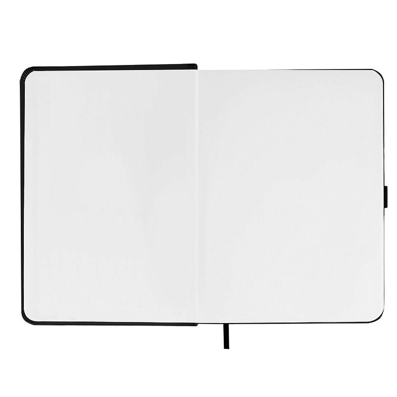 Скетчбук 100л., А4 Гамма "Студия", черный, твердая обложка, на резинке, белая, 110г/м2