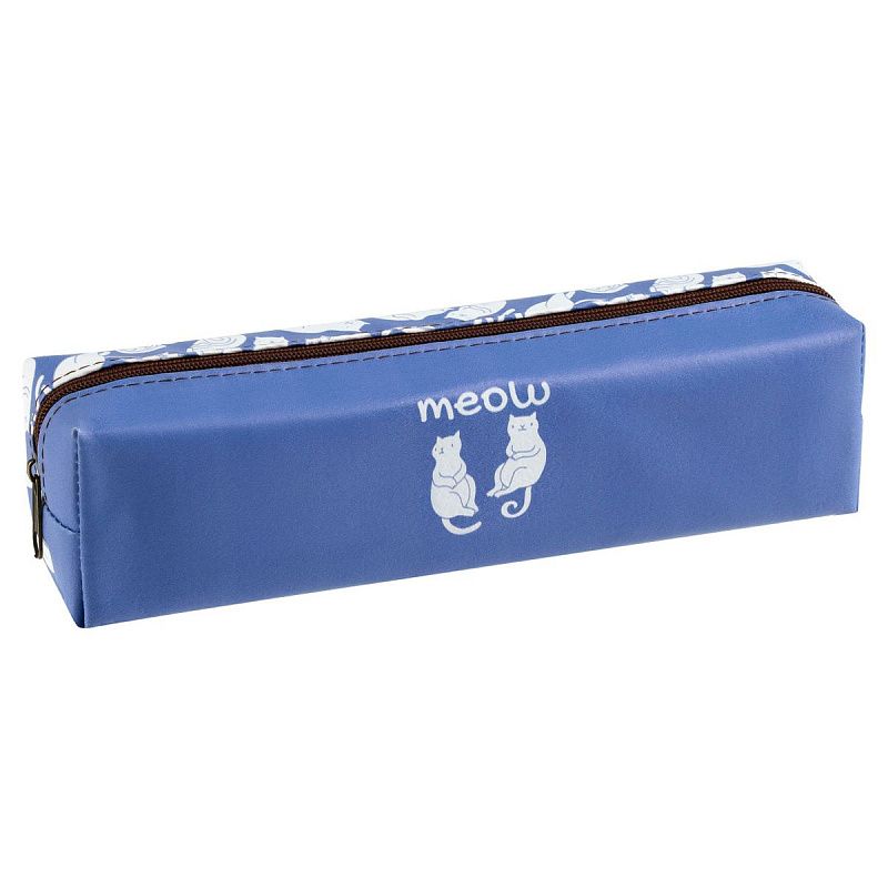 Пенал мягкий 200*55*40 MESHU "Meow", искусственная кожа 