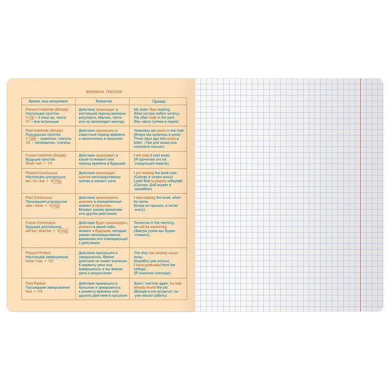 Тетрадь предметная 48л. BG "Информационное поле" - Английский язык, soft-touch ламинация, выб. лак