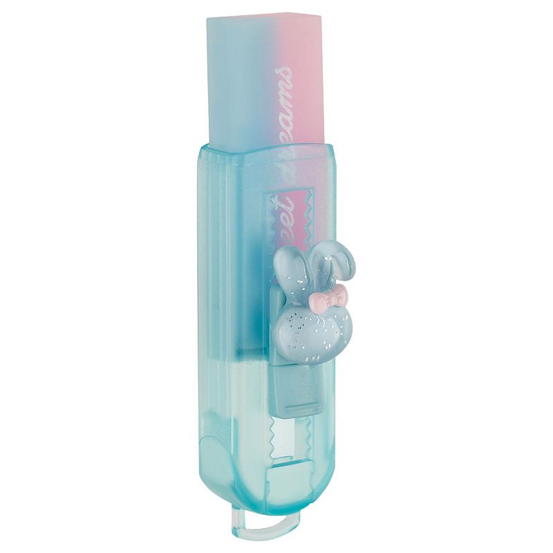 Ластик MESHU "Lucky Bunny", 90*25*25мм, ПВХ, пластиковый футляр, блистер, европодвес 