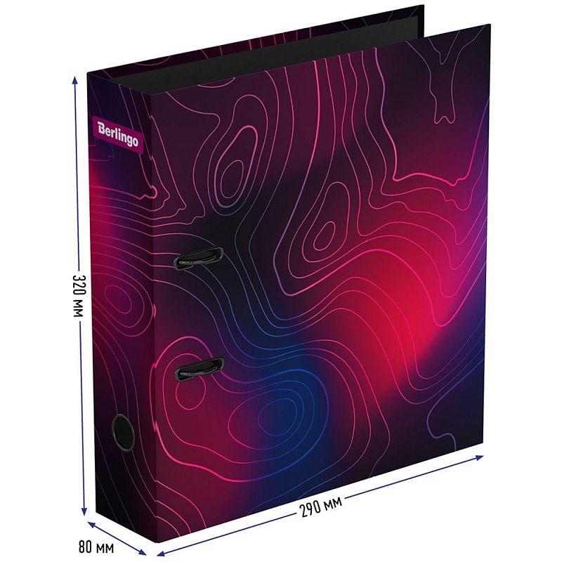 Папка-регистратор Berlingo "Terrain", 80мм, ламинированная, с рисунком 