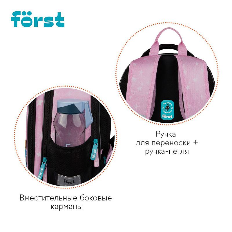 Рюкзак Först F-Cloud "FUN" 37*28,5*16,5см, 3 отделения, 3 кармана, анатомическая спинка 