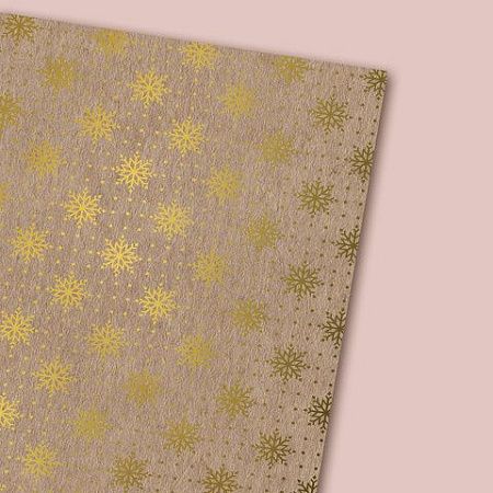 Бумага упаковочная С ЭФФЕКТАМИ новогодняя НАБОР 3 шт. "Winter Kraft", 70х100 см, ЗОЛОТАЯ СКАЗКА, 591936