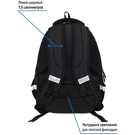 Рюкзак Berlingo Comfort "Astronaut" 38*27*18см, 3 отделения, 3 кармана, эргономичная спинка 