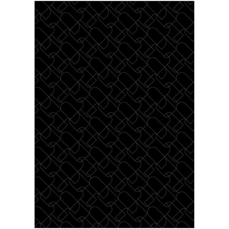 Упаковочная бумага глянц. 70*100см, MESHU "Pattern on black", 80г/м2, ассорти 5 дизайнов