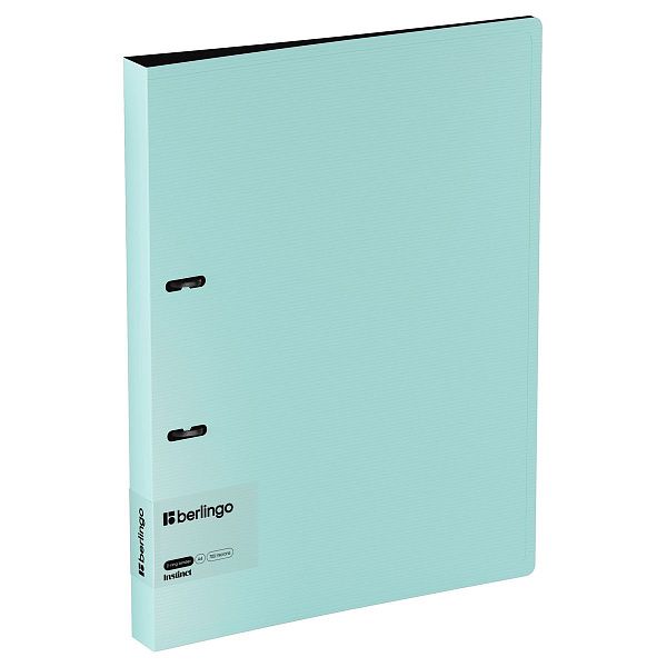 Папка на 2 кольцах Berlingo "Instinct" А4, 35мм, 700мкм, D-кольца, с внутр. карманом, аквамарин