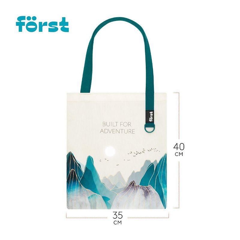УЦЕНКА - Сумка-шоппер Först "Mountains" 40*35см, 1 отделение, женская (осн 368277) 