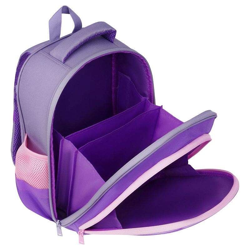 Ранец ArtSpace School Friend Light "Cool Purple" 35*29*12см, 2 отделения, 2 кармана, анатомическая спинка 