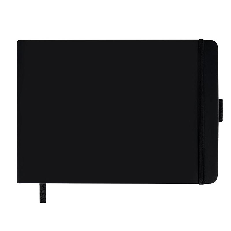 Скетчбук 100л., 210*148 Гамма "Студия", черный, твердая обложка, на резинке, белая, 110г/м2