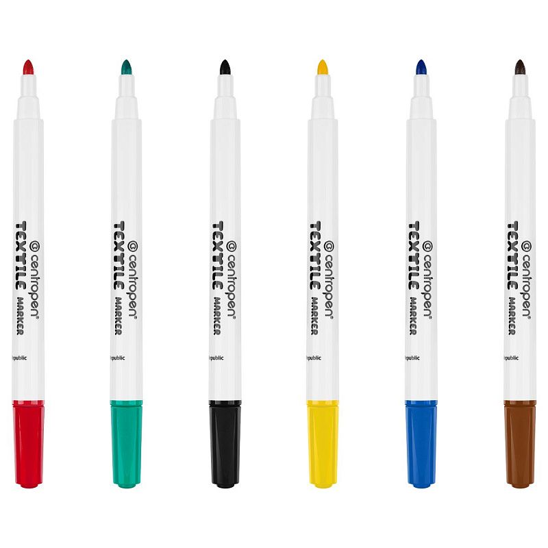 Набор маркеров для ткани Centropen "Textil Marker 2739" 06цв., 1,8мм, картон. уп., европодвес 