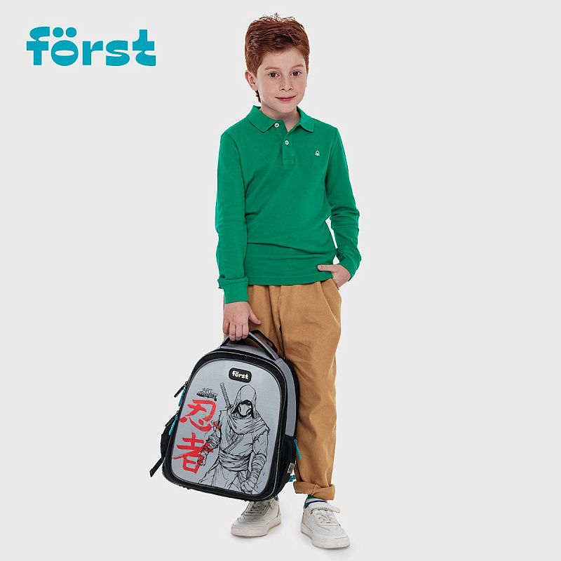 Рюкзак Först F-Cloud "Invisible Ninja" 37*28,5*16,5см, 3 отделения, 3 кармана, анатомическая спинка 