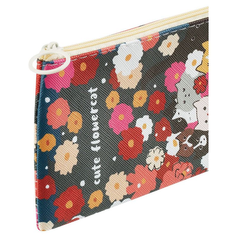 Пенал мягкий 200*100 MESHU "Flowers", искусственная кожа 