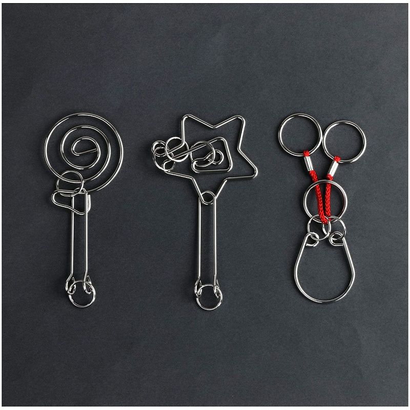 Головоломка металлическая средняя ТРИ СОВЫ, ассорти, 1 уровень сложности 