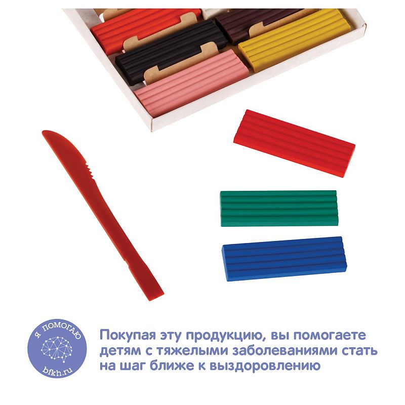 Пластилин Мульти-Пульти "Енот в сказке", 10 цветов, 120г, со стеком, картон