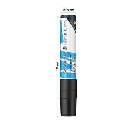 Набор маркеров акриловых Schneider "Paint-it 330", 15мм, ассорти, 6шт.