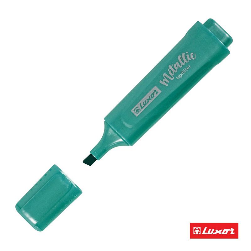 Текстовыделитель Luxor "Textliter Metallic" зеленый, 1-5мм. 