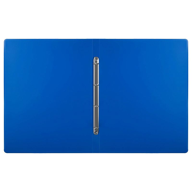 Папка на 4 кольцах СТАММ А3, 27мм, 800мкм, вертикальная, пластик, синяя 