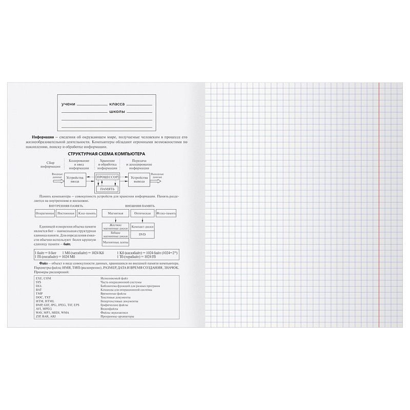 Тетрадь предметная 48л. BG "Заглавные-главные" - Информатика, эконом