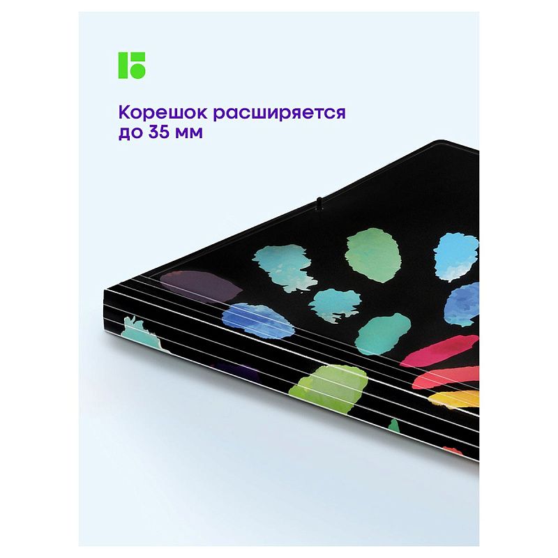 Папка 12 отделений Berlingo "Aqua" А4, 330*240*25мм, 700мкм, на резинке, c рисунком 