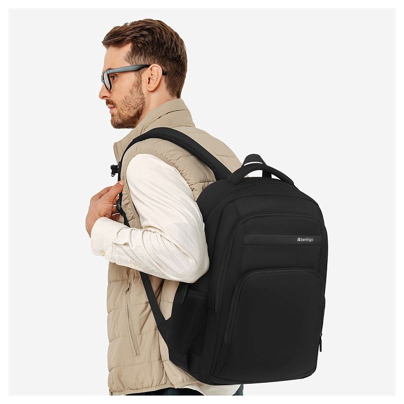 Рюкзак Berlingo City "Ergo" 44*28*19см, 2 отделения, 4 кармана, отделение для ноутбука, эргономическая спинка 