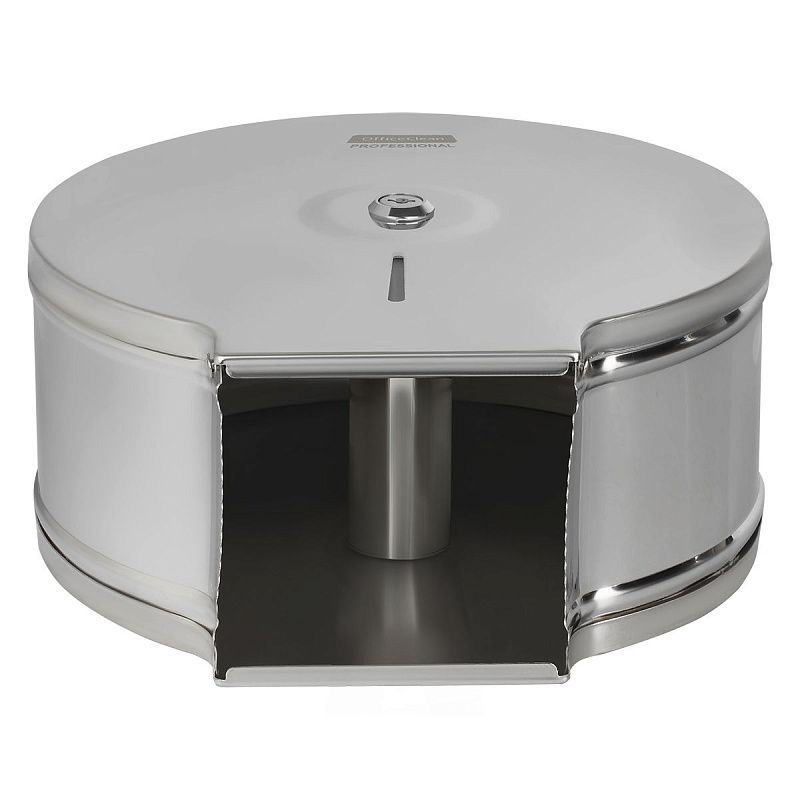 Диспенсер для туалетной бумаги OfficeClean Professional, нержавеющая сталь, глянцевое покрытие 