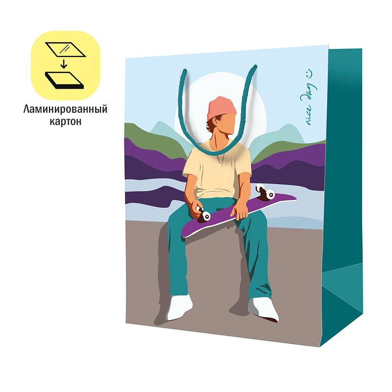 Пакет подарочный 18*23*10см ArtSpace "Nice day", ламинированный