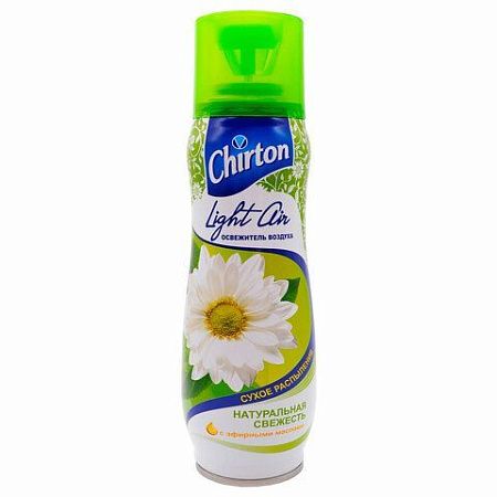 Освежитель воздуха аэрозольный 300 мл, CHIRTON (Чиртон) Light Air, "Натуральная свежесть", сухое распыление 