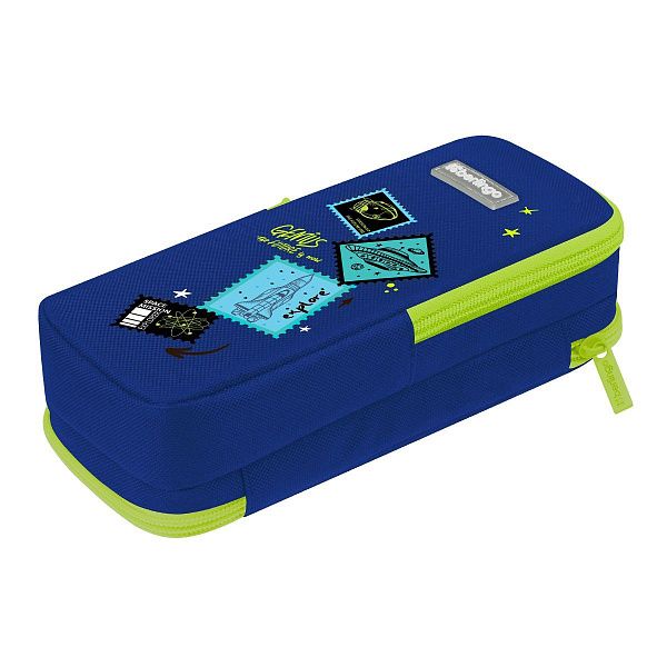 Пенал 2 отделения, 205*80*55 Berlingo "Space mission", полиэстер, внутренний органайзер, магнит