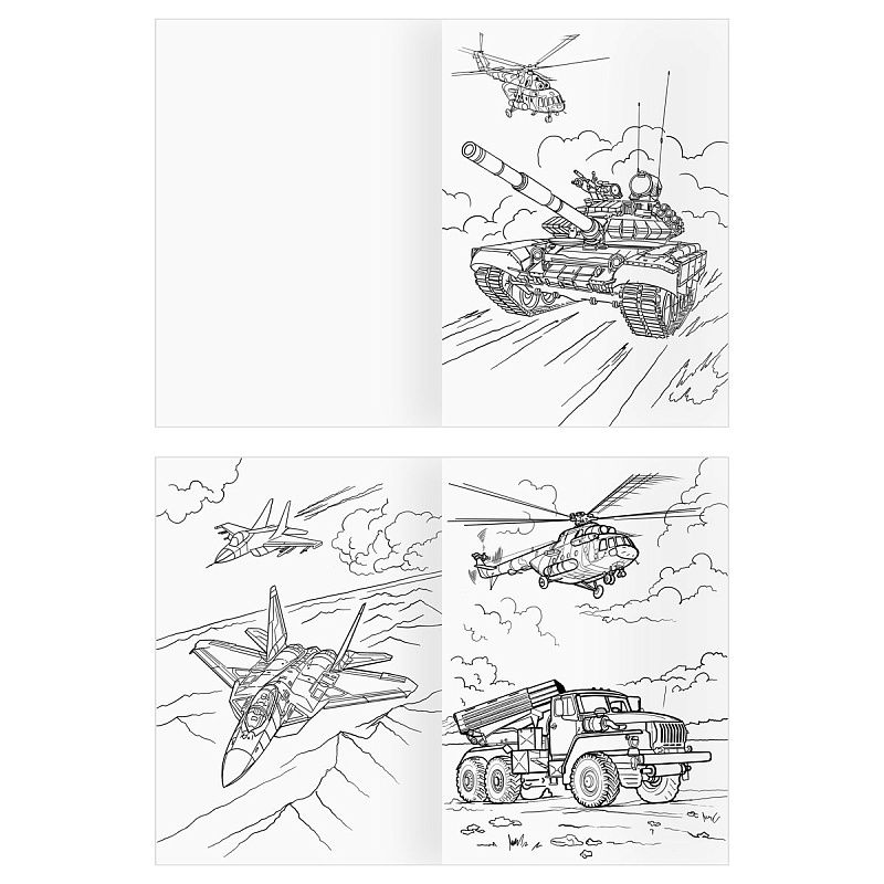 Раскраска А4,  8 стр., ТРИ СОВЫ "Для мальчика"