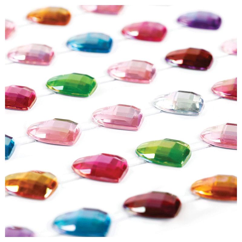 Наклейки акриловые MESHU "Small hearts", 25*10см, стразы, 91 наклейка, инд. уп., европодвес