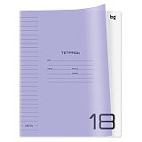 Тетрадь 18л. линия BG "UniTone. Neon", пластиковая обложка, неон сиреневый