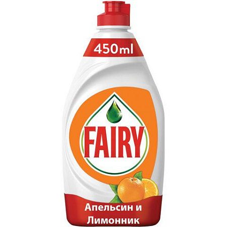 Средство для мытья посуды, 450 мл, FAIRY (Фейри) "Апельсин и лимонник" 