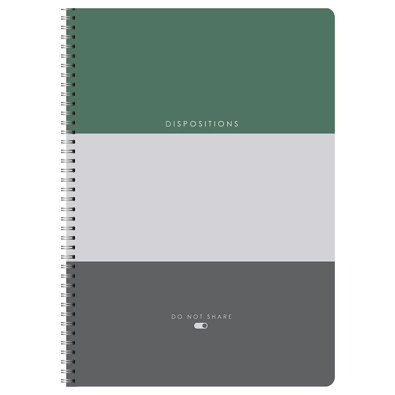 Тетрадь 80л., А4, клетка на гребне GreenwichLine "Disposition", матовая ламинация, тиснение фольгой, 70г/м2