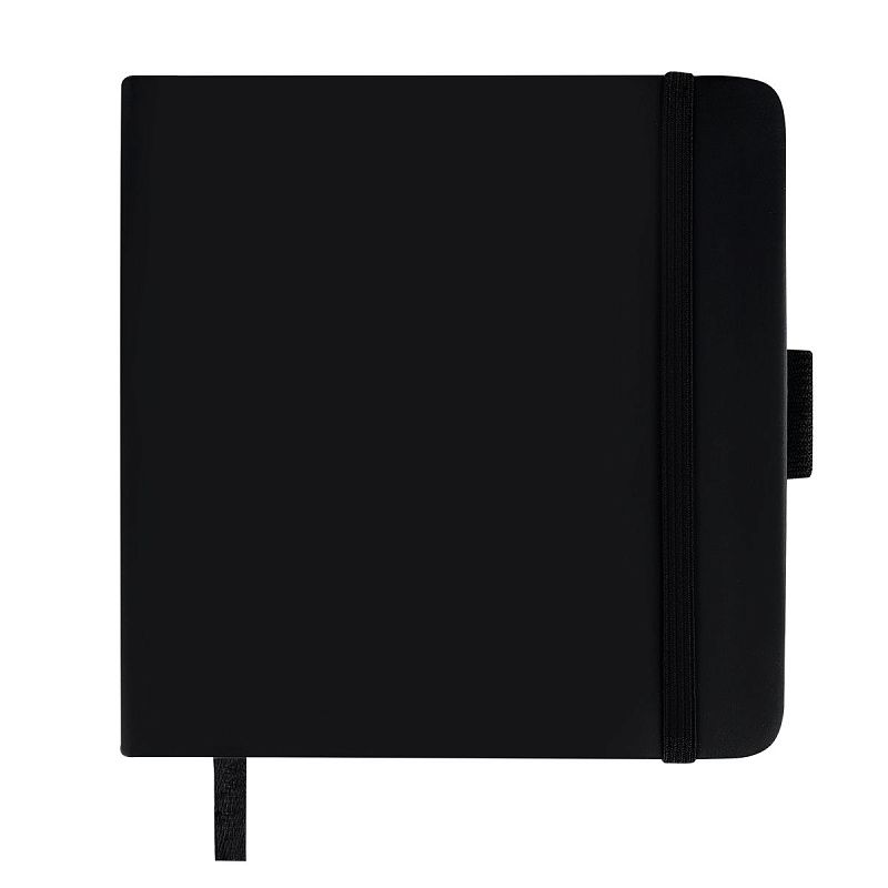 Скетчбук 100л., 120*120 Гамма "Студия", черный, твердая обложка, на резинке, слоновая кость, 110г/м2