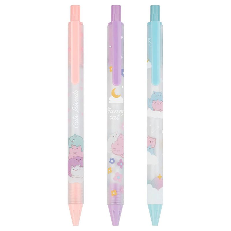 Ручка шариковая автоматическая MESHU "Beauty" синяя, 0,5 мм 
