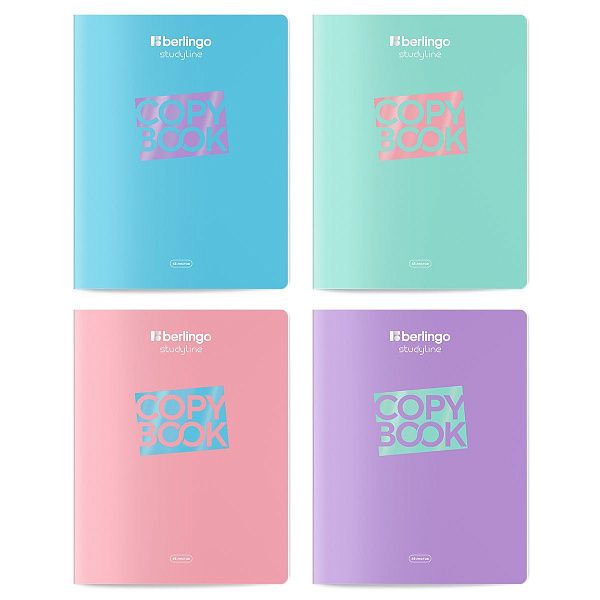 Тетрадь 48л., A5, клетка Berlingo "Haze", 80г/м2, софт-тач, ассорти