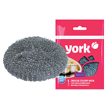 Губка для посуды York "Мега", металлическая, 11*4см