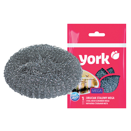 Губка для посуды York "Мега", металлическая, 11*4см